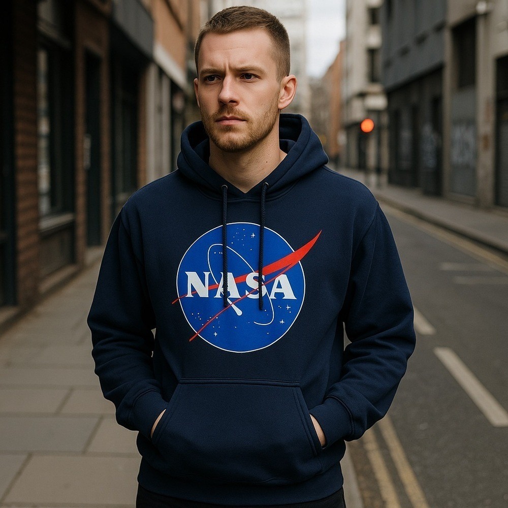 Prairie Mountain NASA Hoodie – Navy Blue – Size XL